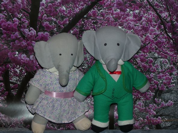 Babicorolle Babar et Céleste 1986-1988 25 cm