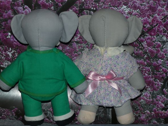 Babicorolle Babar et Céleste 1986-1988 25 cm