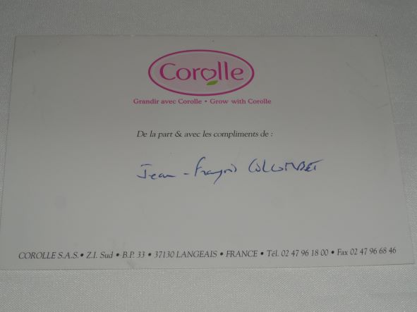 Carte Corolle de Jean-François COLCOMBET agent d`accueil 2005-2011