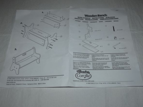 Banc de présentation Corolle