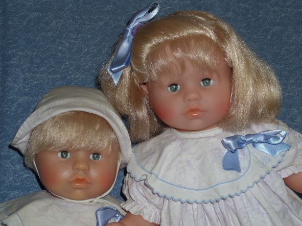 Bébés Corolle Petit frère et Petite soeur de 1991 52 cm
